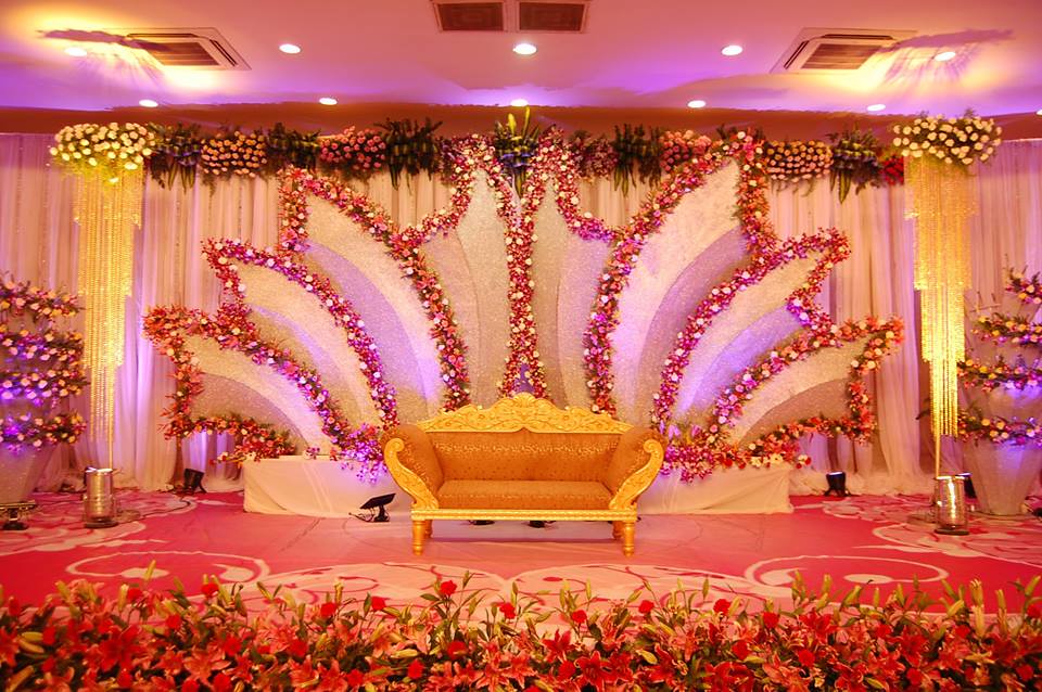 Naren Gardens Convention floral and mandap stage