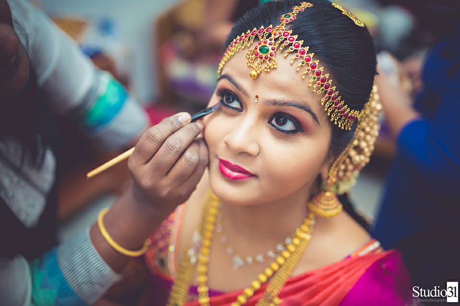 Bridal couture & Kanjeevaram Draping — Sneha & Karthik (Bridal & Mehendi)